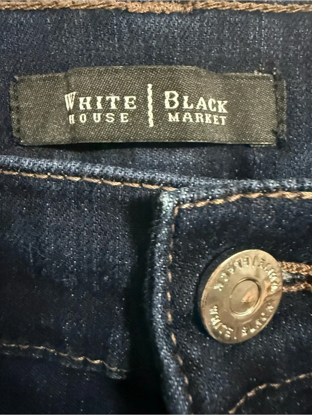 White House Black Market Dark Wash Skinny Jeans Jeggings Quiet Luxury Women's S